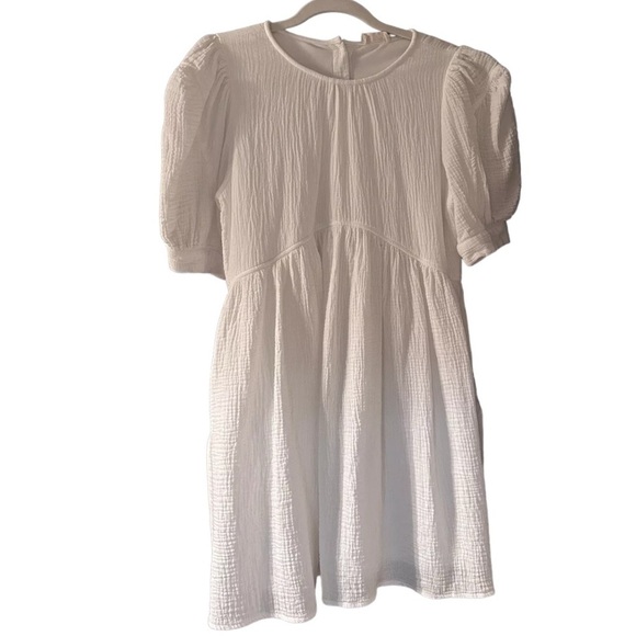 Altar'd State Dresses & Skirts - Altard State Dress White Cotton Puff Sleeve Large